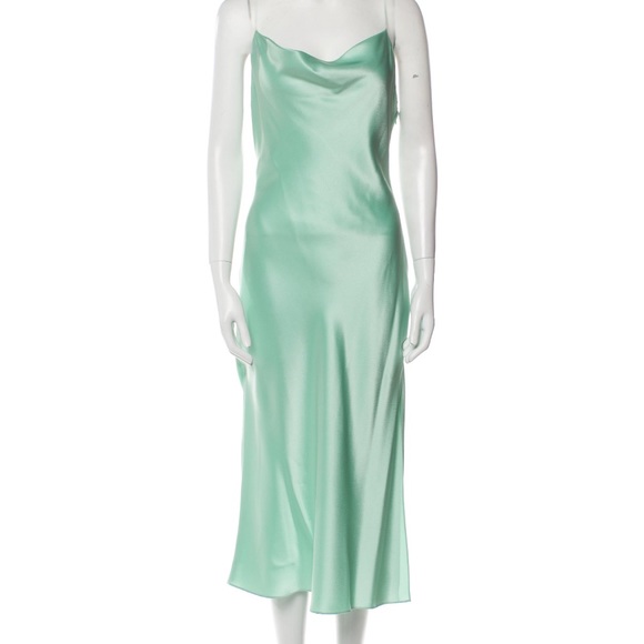 Alice + Olivia Dresses & Skirts - Alice + Olivia Mint Green Satin Dress
